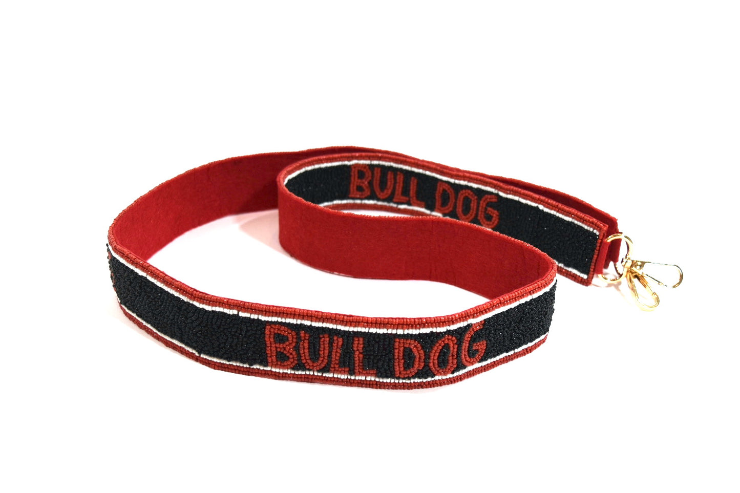 UGA "Bulldog" Beaded Bag Strap