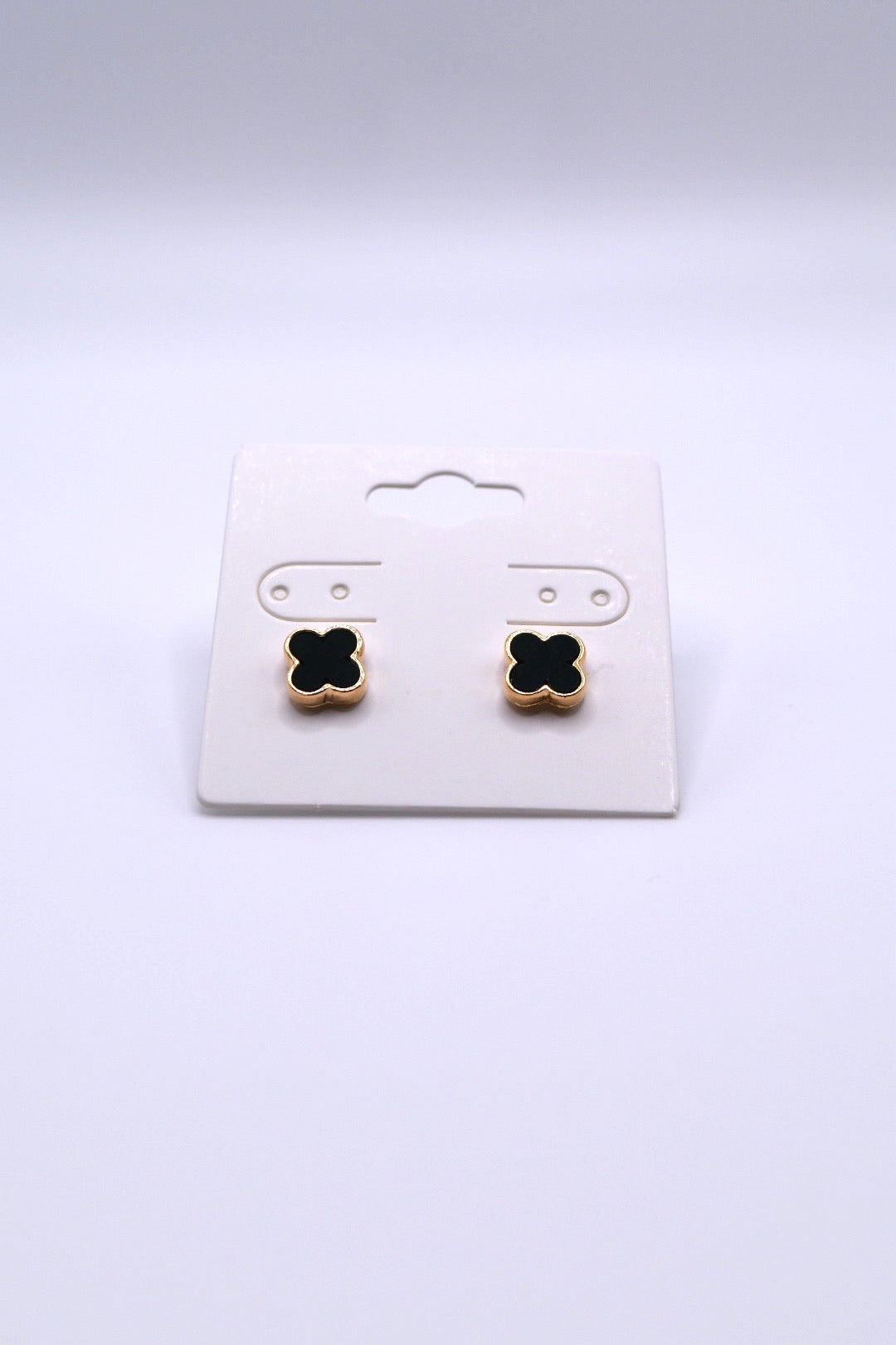 Designer Inspired Clover Earrings Black