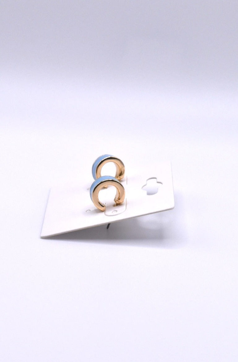 Huggie Hoops Turquoise