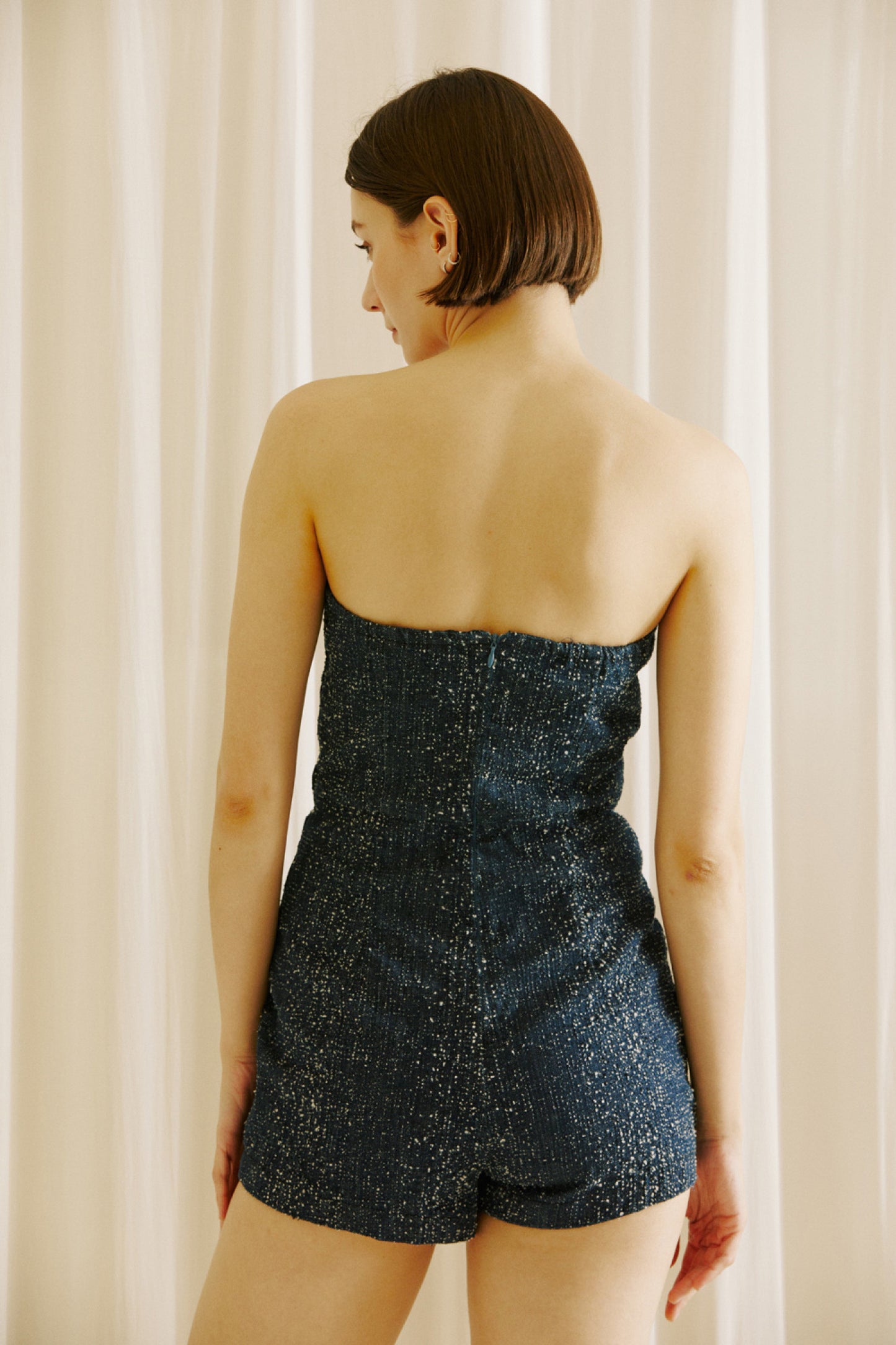 "Lizzie" Denim Woven Romper