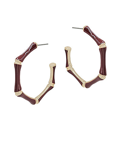 Bamboo Hoops Maroon & Gold