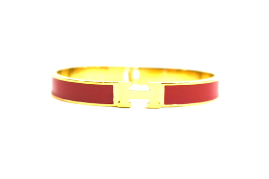 Designer Inspired "H" Bracelet Red