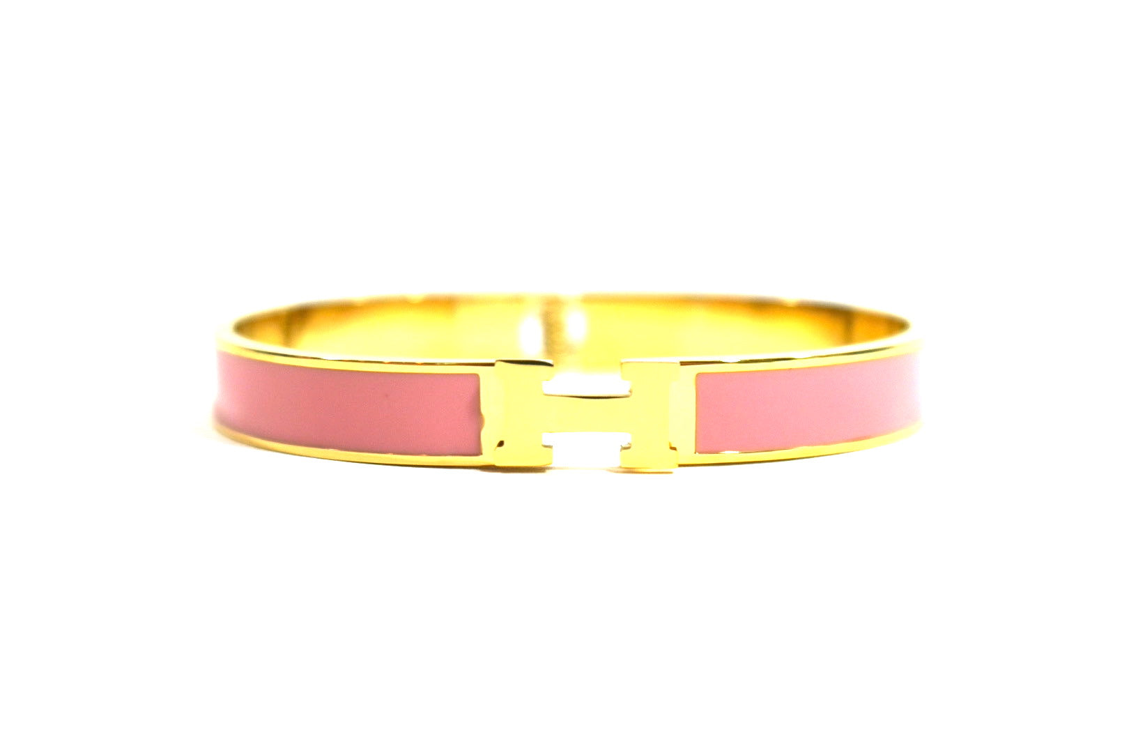 Designer Inspired "H" Bracelet Pink