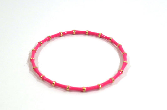 Bamboo Bracelet Thin Fuchsia