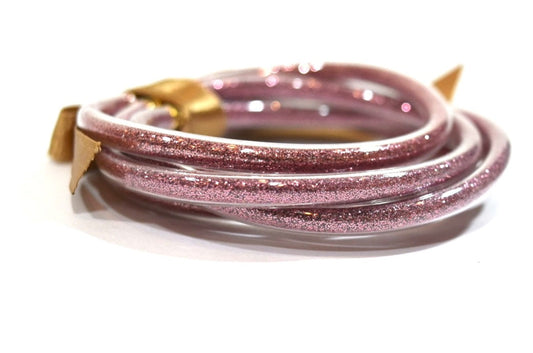 Flexible Jelly Bangle Set Pink