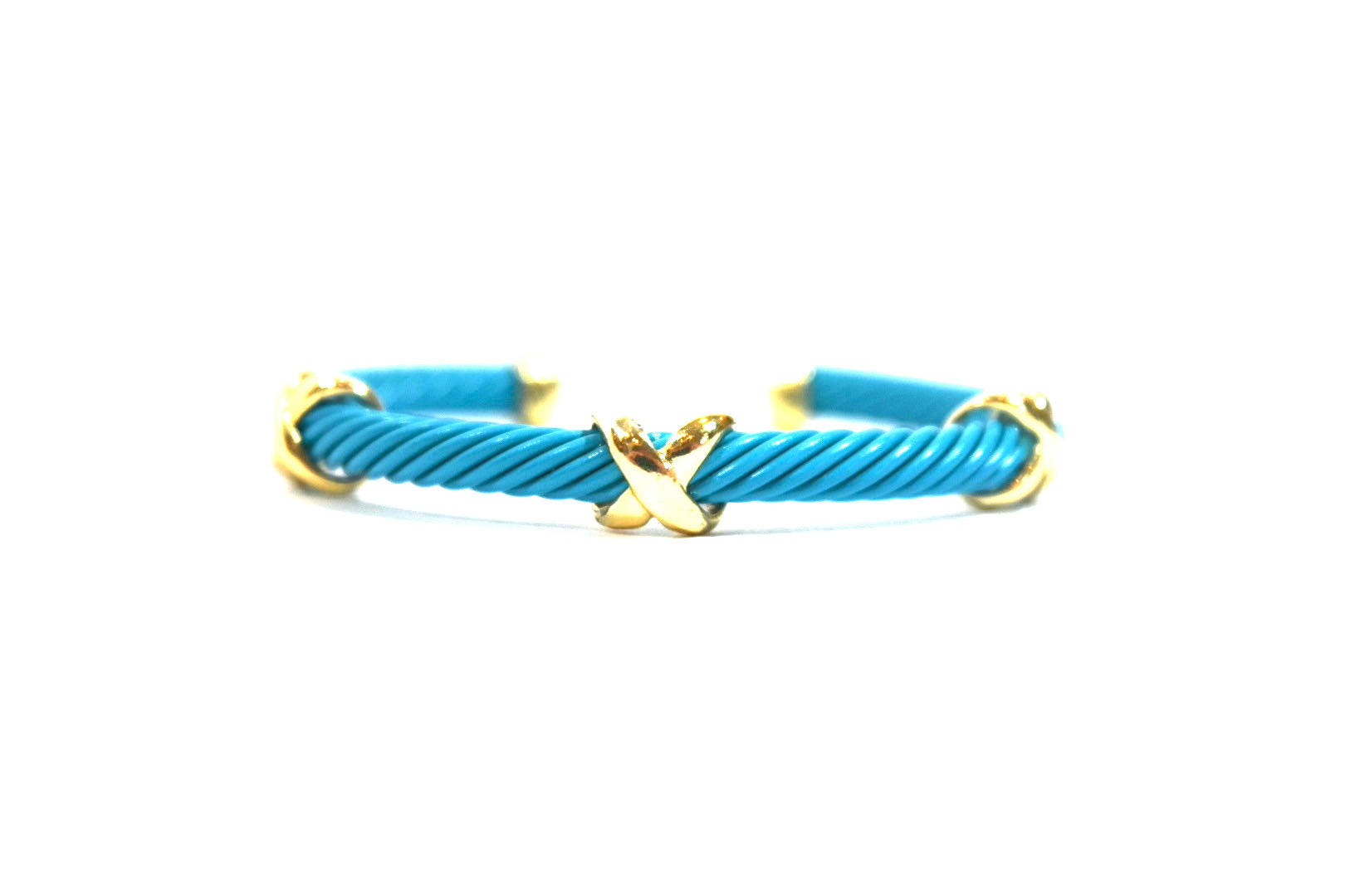 Designer Inspired Cable Bracelet Blue