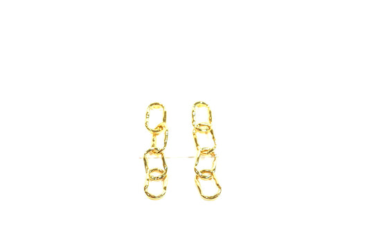 Oval Link Earrings Gold