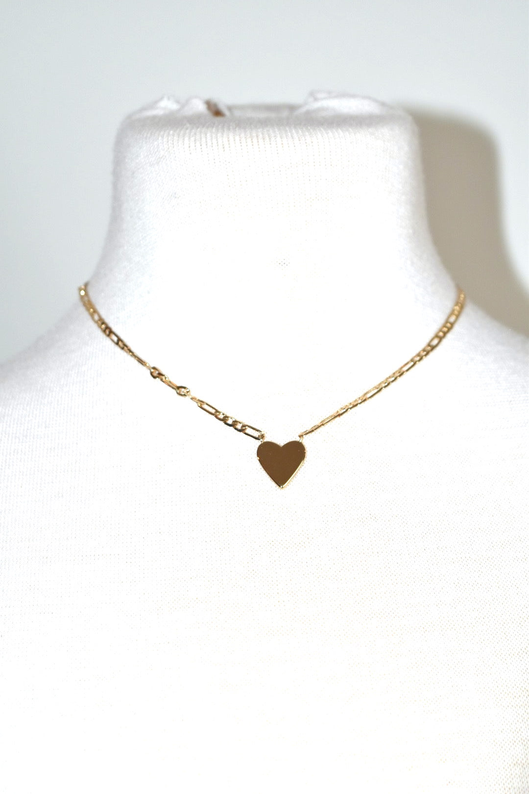 Heart Chain Necklace Gold