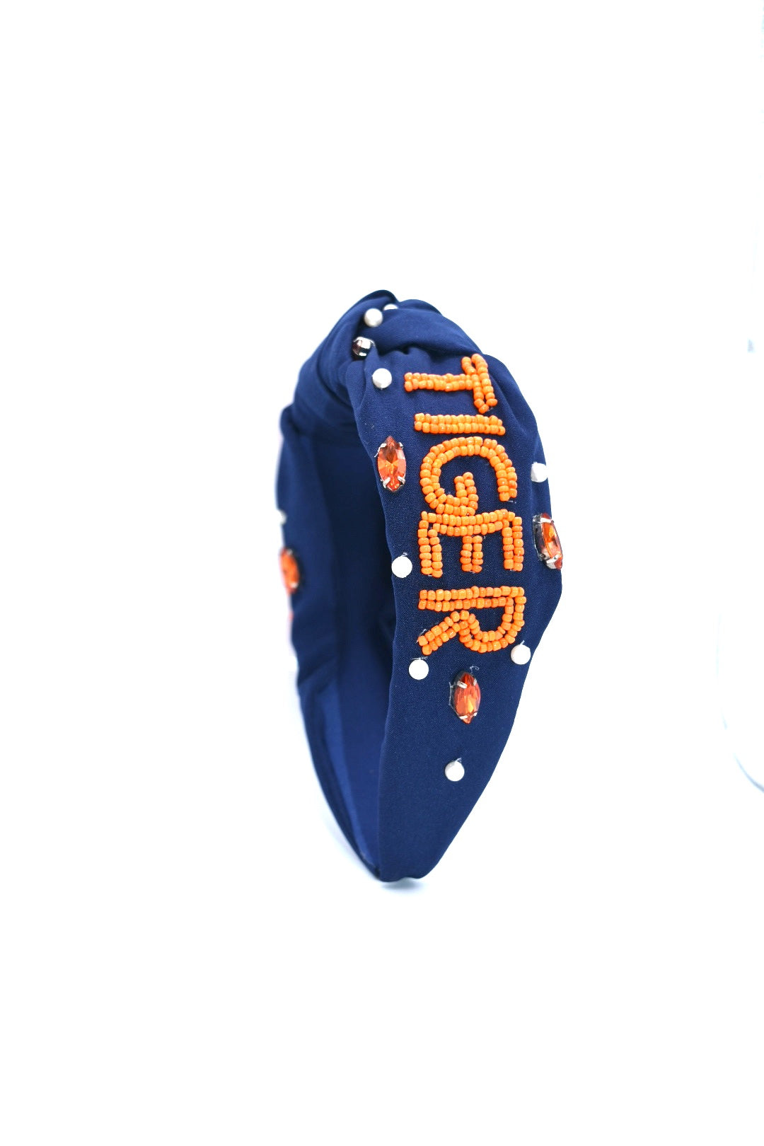 Auburn Gameday Beaded Headband Navy & Orange