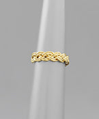 Woven Cuff Ring - Gold