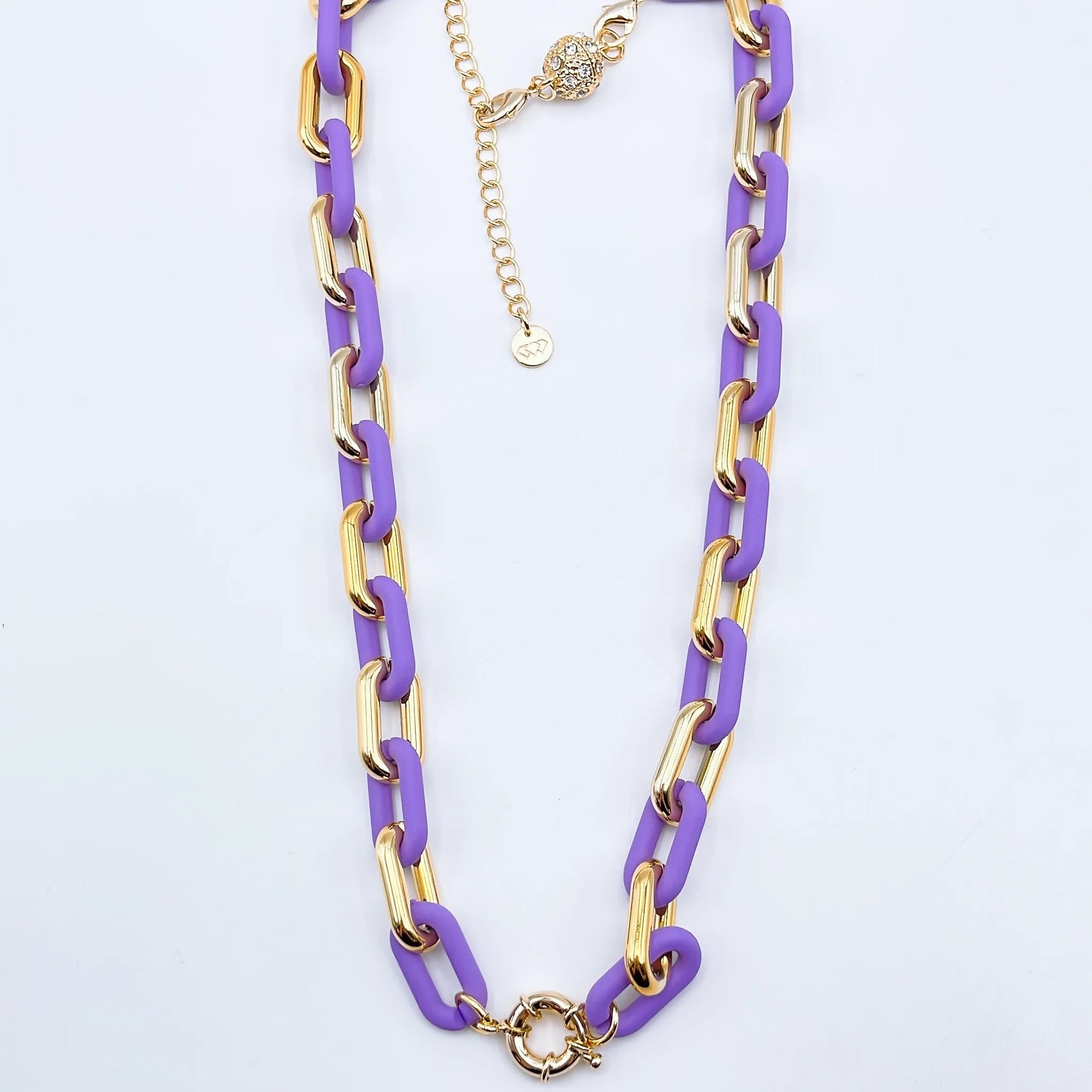 Chunky Chain Necklace Lavendar